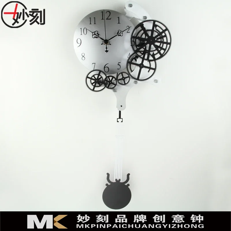 Creative Gear Pendulum Clocks Wall Home Decor Silent Bedroom Metal Large Wall Clock Living Room Orologio Da Parete Gift Ideas