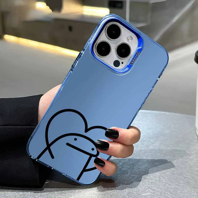 جديد بسيط خط أنيمي لسامسونج غالاكسي S25 حافة S24 S23 S22 S21 S20 FE الترا لايت زائد الملونة الفضة جراب هاتف غطاء Funda