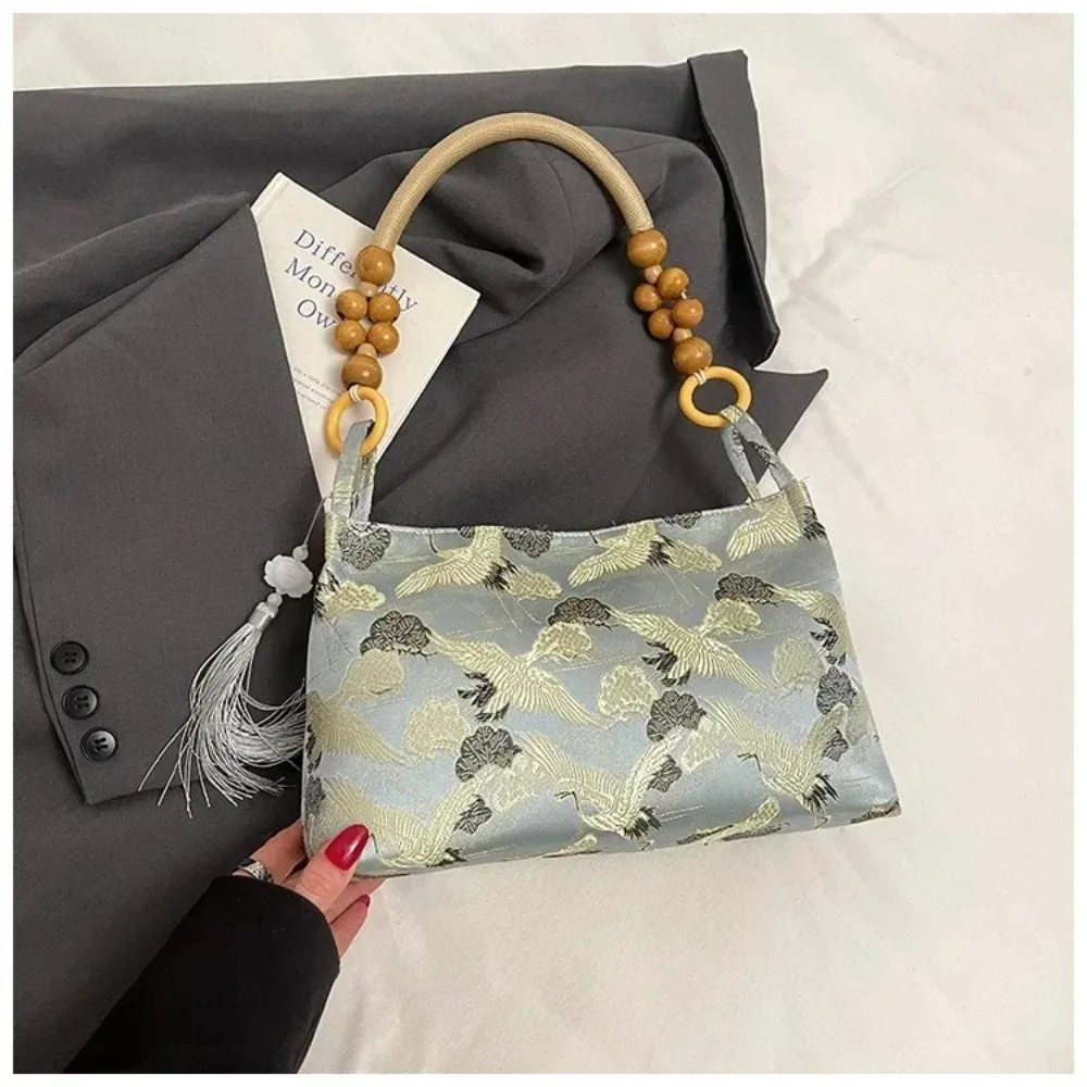 Hasp Sewing Thread Craft​ Embroidered Shoulder Bag​ ​Adjustable Crossbody Strap​ ​National Style Handbag​