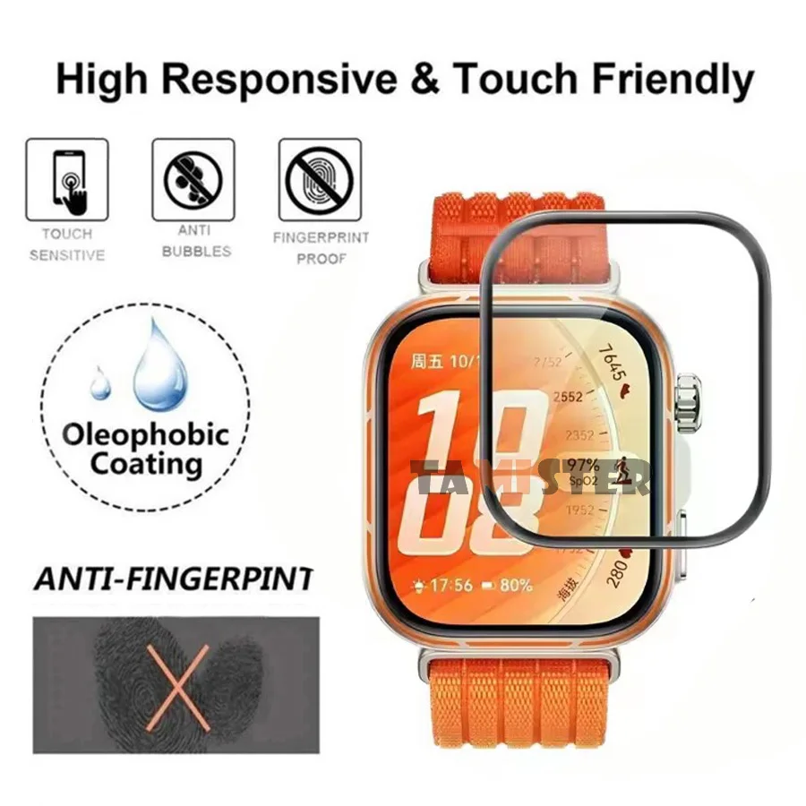 Screen Protector For Huawei Watch Fit 5 / 5 Pro 3D Curved Ultra-HD Full Coverage Protective Film For Huawei Fit 4 3 Accessories