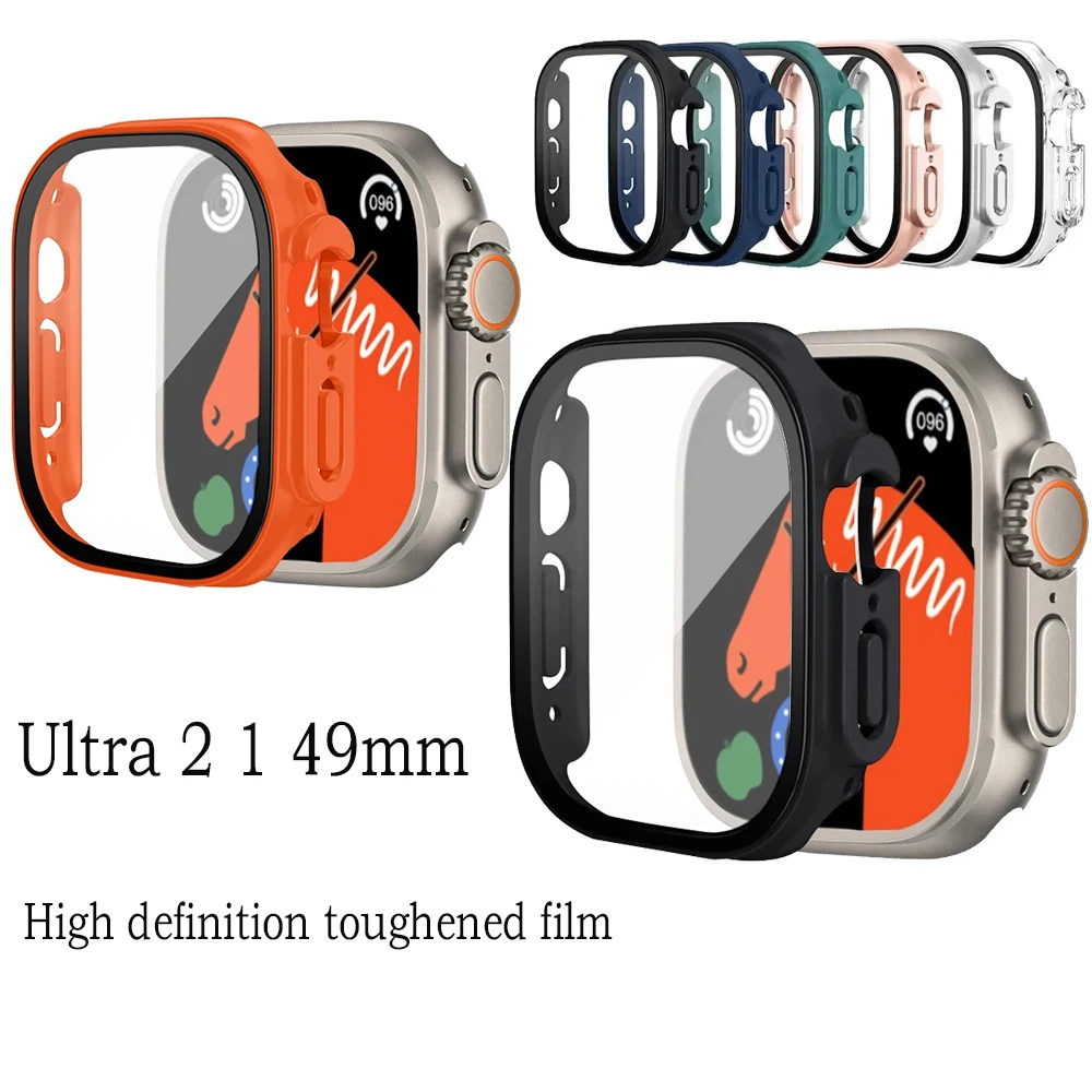Cover for Apple Watch Case Ultra 2/1 49mm  Frame Screen Protective Shell PC Shockproof Bumper Protector Iwatch Series Ultra 2 1