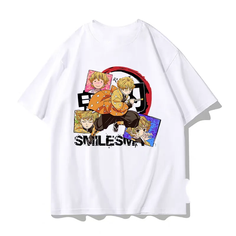 انمي ياباني شيطان القاتل الجرافيك طباعة الرجال تي شيرت موضة س الرقبة قصيرة الأكمام حجم كبير المرأة تي شيرت الرجال تيز القمم #1