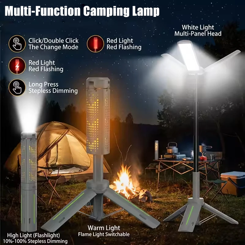 multifunctional-telescopic-camping-lantern-waterproof-stepless-dimming-flame-lamp-work-light-rechargeable-hiking-fishing-desk
