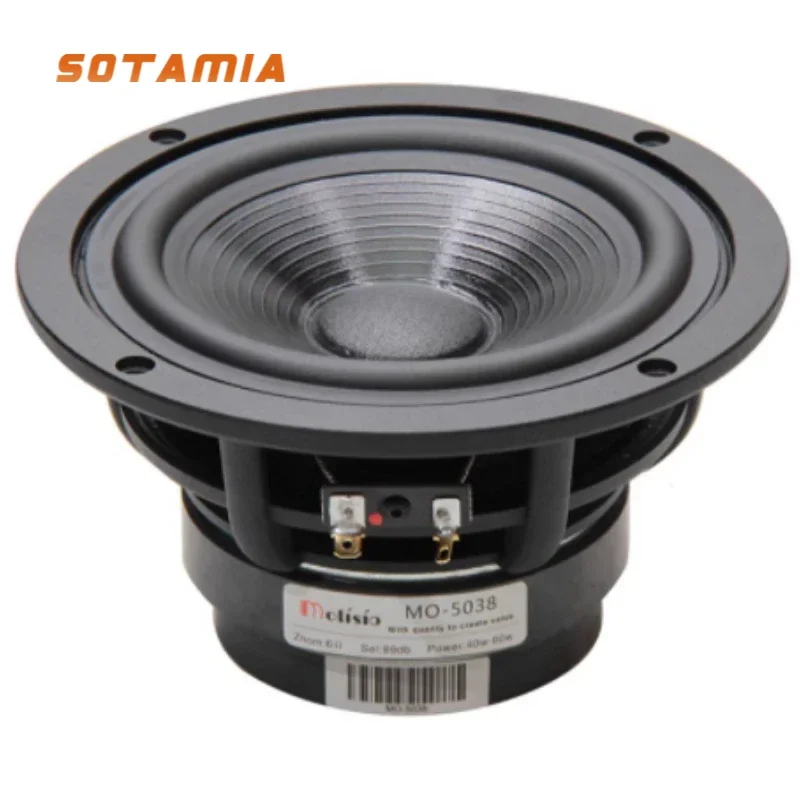 

SOTAMIA 1 шт. 5,5-дюймовый сабвуфер 6 Ом 80 Вт бас Hi-Fi динамик домашний кинотеатр Bluetooth колонки бумажный конус литая алюминиевая рамка
