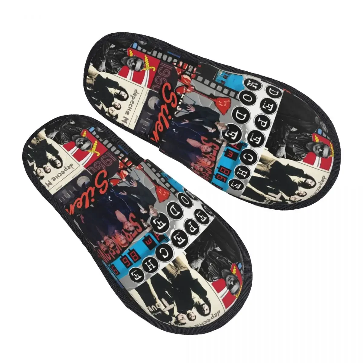 Custom Electronic Rock Cool Photo CollageMode Memory Foam Slippers Women Soft Warm House Slippers