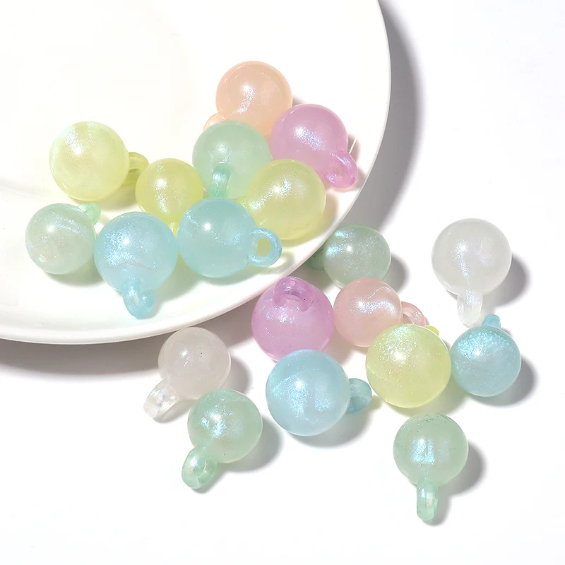 

10/20pcs Acrylic Mermaid Round Bead 11.5/14mm Colorful Loose Spacer Beads for Jewelry Making DIY Bracelets Necklace Pendants