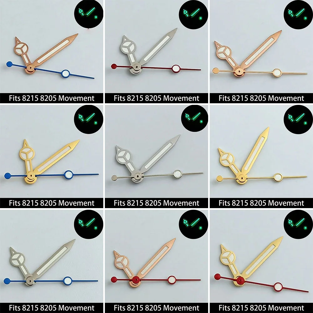 High quality watch hands blue-green/green luminous hands suitable for N H35 NH36/ETA 2836 2824/8205 8215 movements