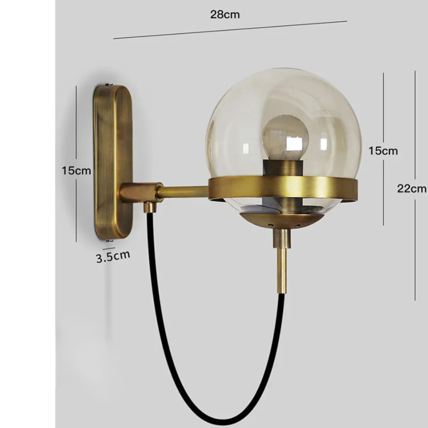 Lampu Dinding industri baru lampu loteng tangga pencahayaan kaca tempat lilin lampu dinding Modern luminer cermin Led