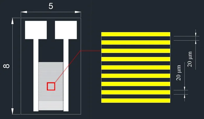 Imagem -03 - Armadura da Capacitância Eletrostática 20 Mícrons Silicone Baseado Detecção Fotoelétrica de Mems da Poluição do Gás Peças