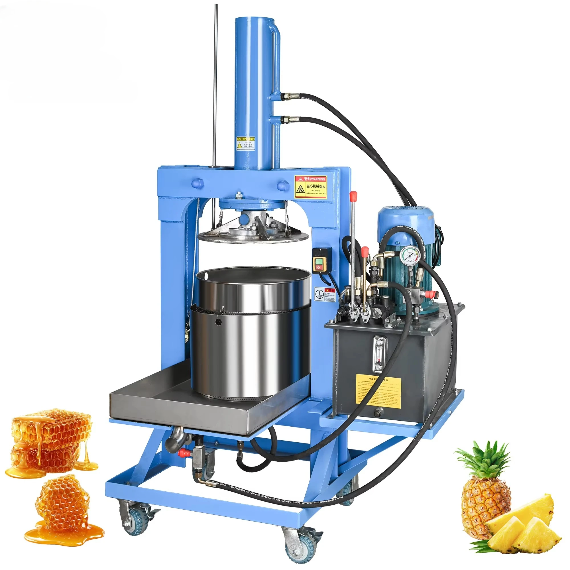 Pineapple Honey Coconut Pomegranate Grape Cassava Oil Residue  Automatic Hydraulic Heavy Duty Cold Press