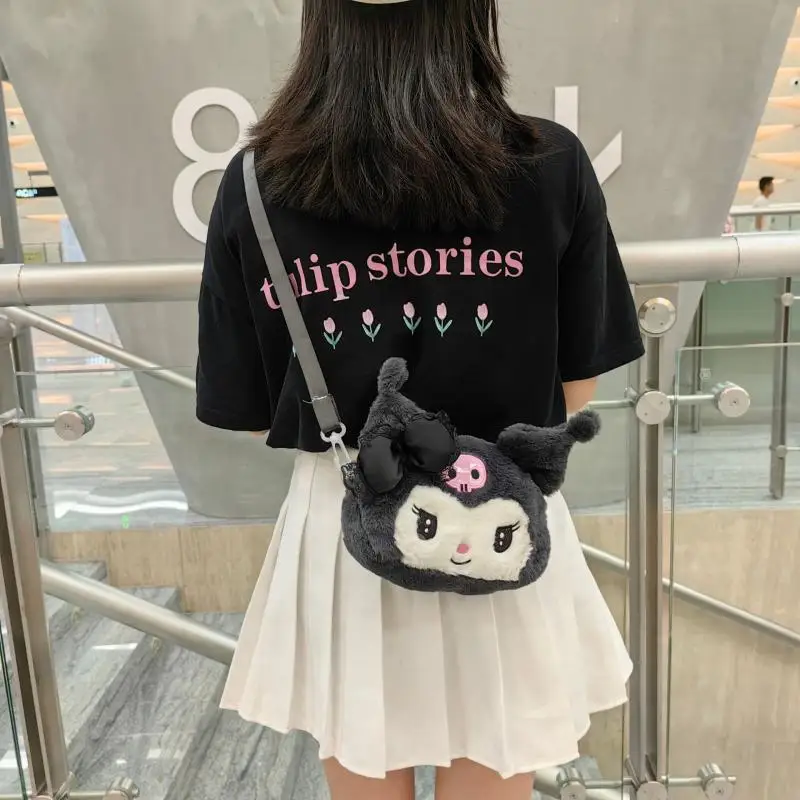 

Mymelody Plush Handbag Kawaii Cinnamoroll Sanrio Instagram Cute Handheld and Shoulder Sweet Jk Crossbody Bag