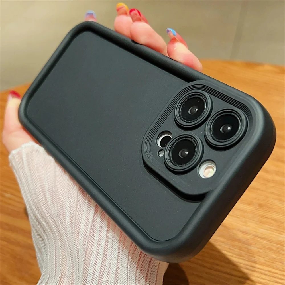 آيفون 16 15 14 11 12 13 برو ماكس 12 13 Mini 7 8 14 15 16 Plus XR XS X 16Pro لينة بولي يوريثان حماية ضد الصدمات الغطاء الخلفي