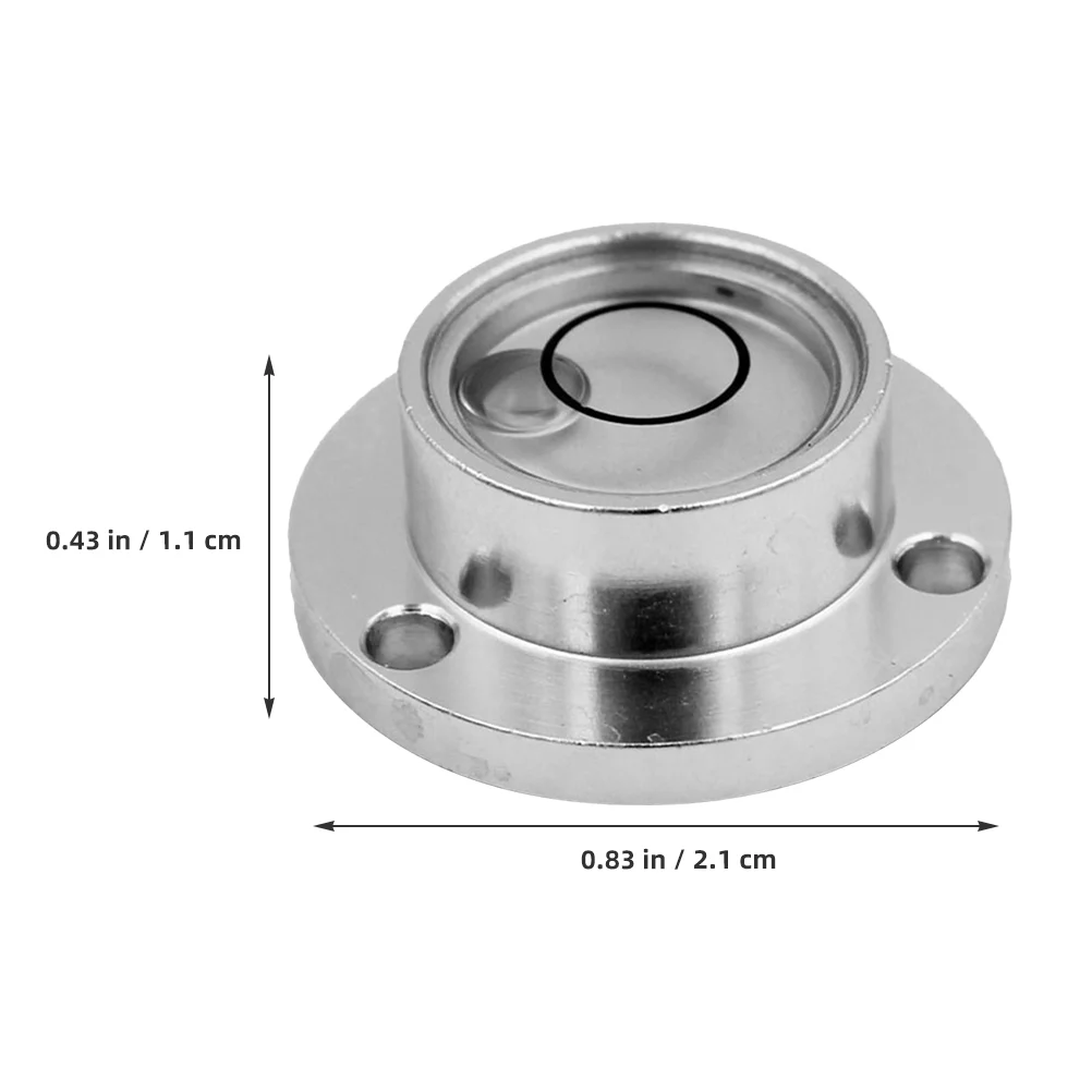 Niveau à Bulle Multifonction, Petit Outil de Mesure Circulaire en Acier Inoxydable