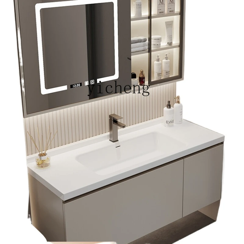 

YY Bathroom Cabinet Combination Ceramic Whole Washbin Simple Bathroom Table