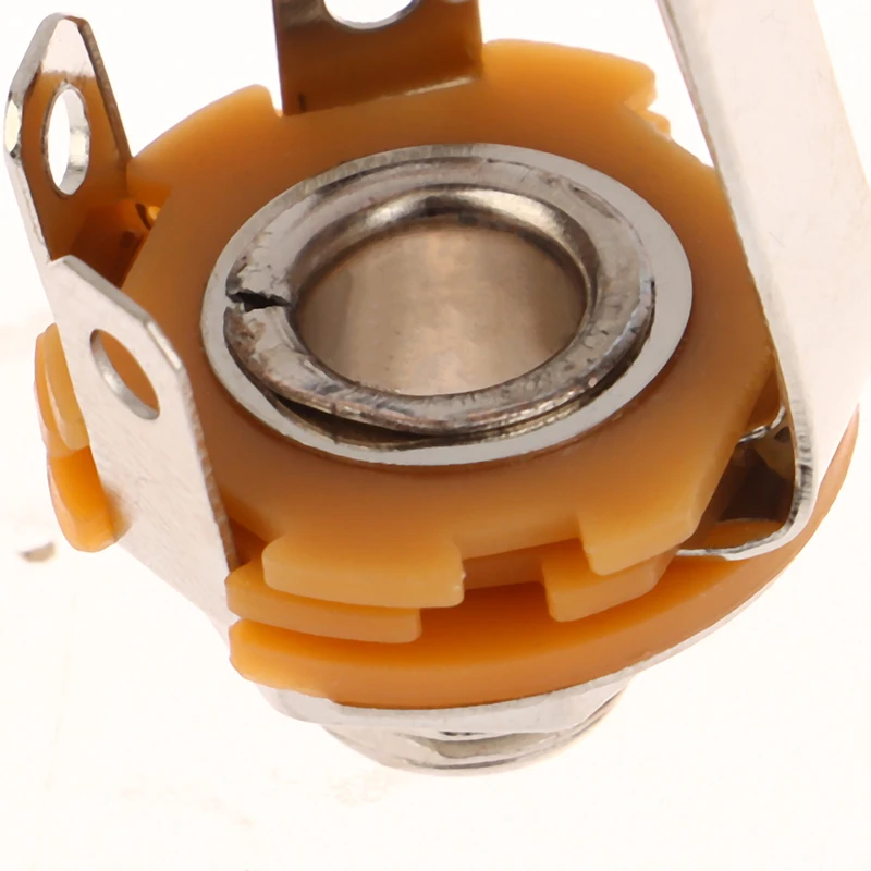 6.35 6.5 Mono Audio Cable Jack Plug Chassis Solder Adapter 5PCS 6.35mm 2 Pin Pole 1/4