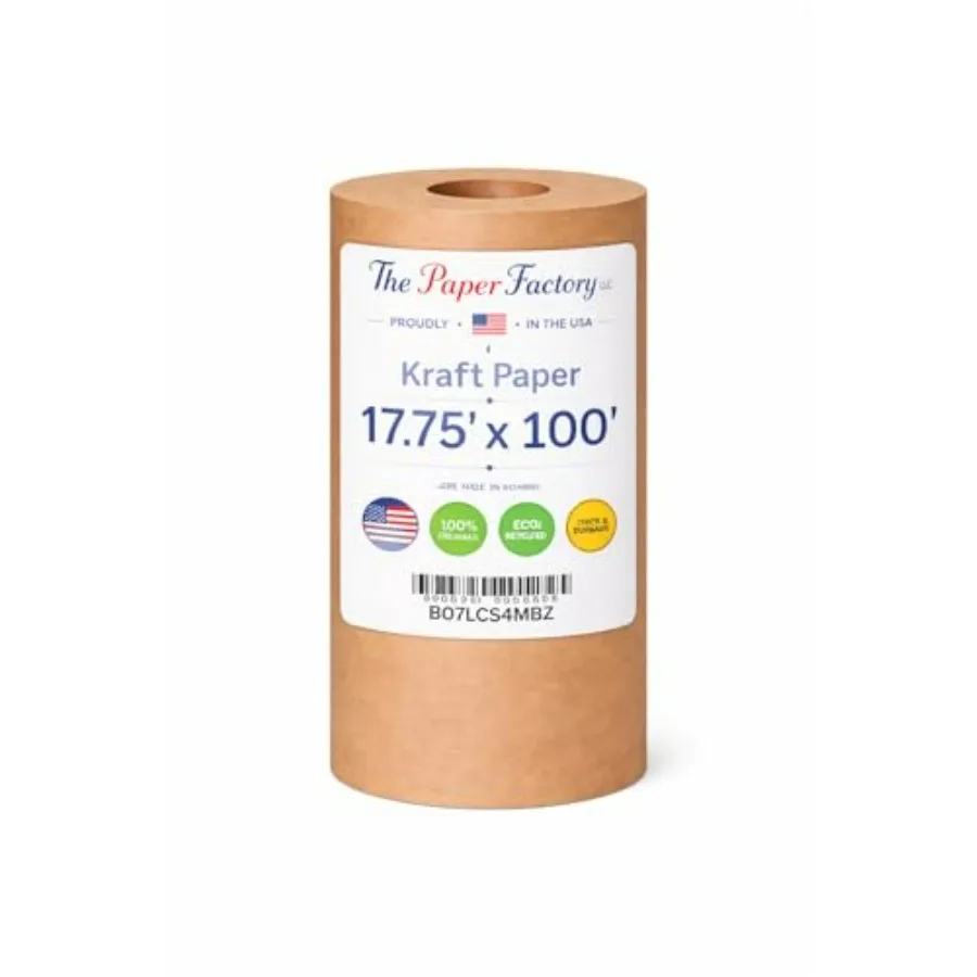 

Kraft Paper 17 3/4 x 100 for Gift Wrapping Bulletin Board Arts and Crafts, Bouquet Flower Table Covering Poster Packing Shippin