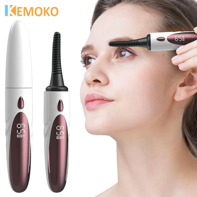 

Electric Heated Eyelash Curler Lasting Lash Curler Tool Naturally Intelligent Temperature Control Styling Make Up Eyelashes Curl