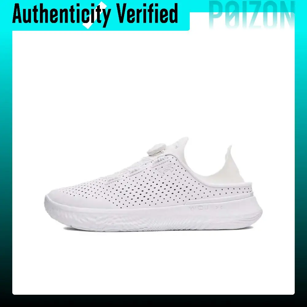 Under Armour SlipSpeed Cushioning Abrasion Resistant Cushioning, Wear Resistant Low top Casual Shoes Unisex White 3027049-125