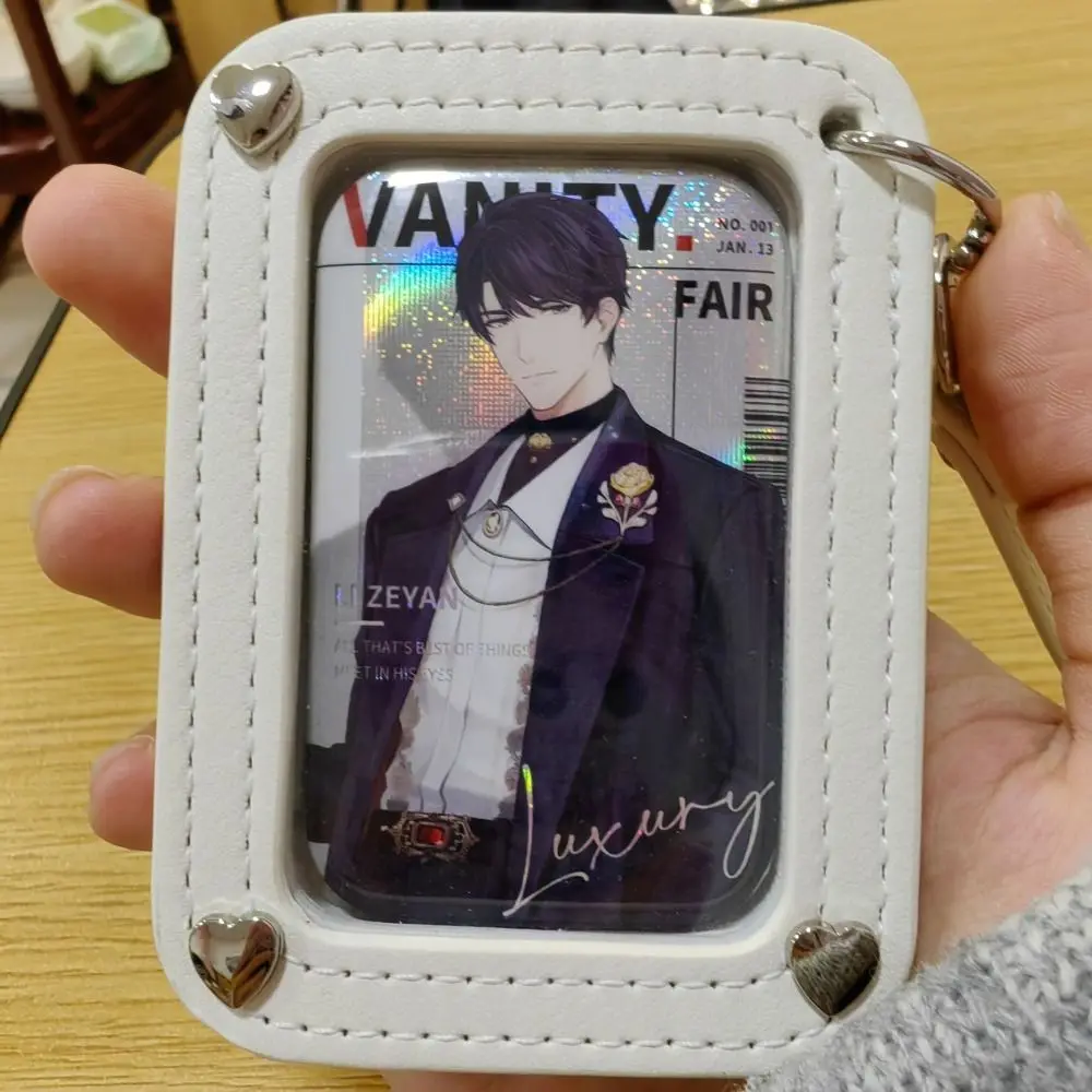 

Transparent Badge Ita Bag Anime Badge Holder Card Holder Keychain Card Holder Pins Display Base Laser Leather Square
