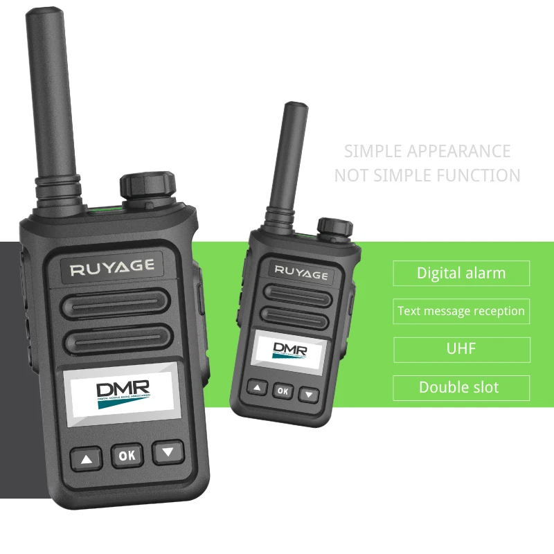 Ruyage-dmr VOX Walkie Talkie jangkauan jauh, Radio kuat untuk berburu, perjalanan luar ruangan, Radio dua arah Digital, DP20