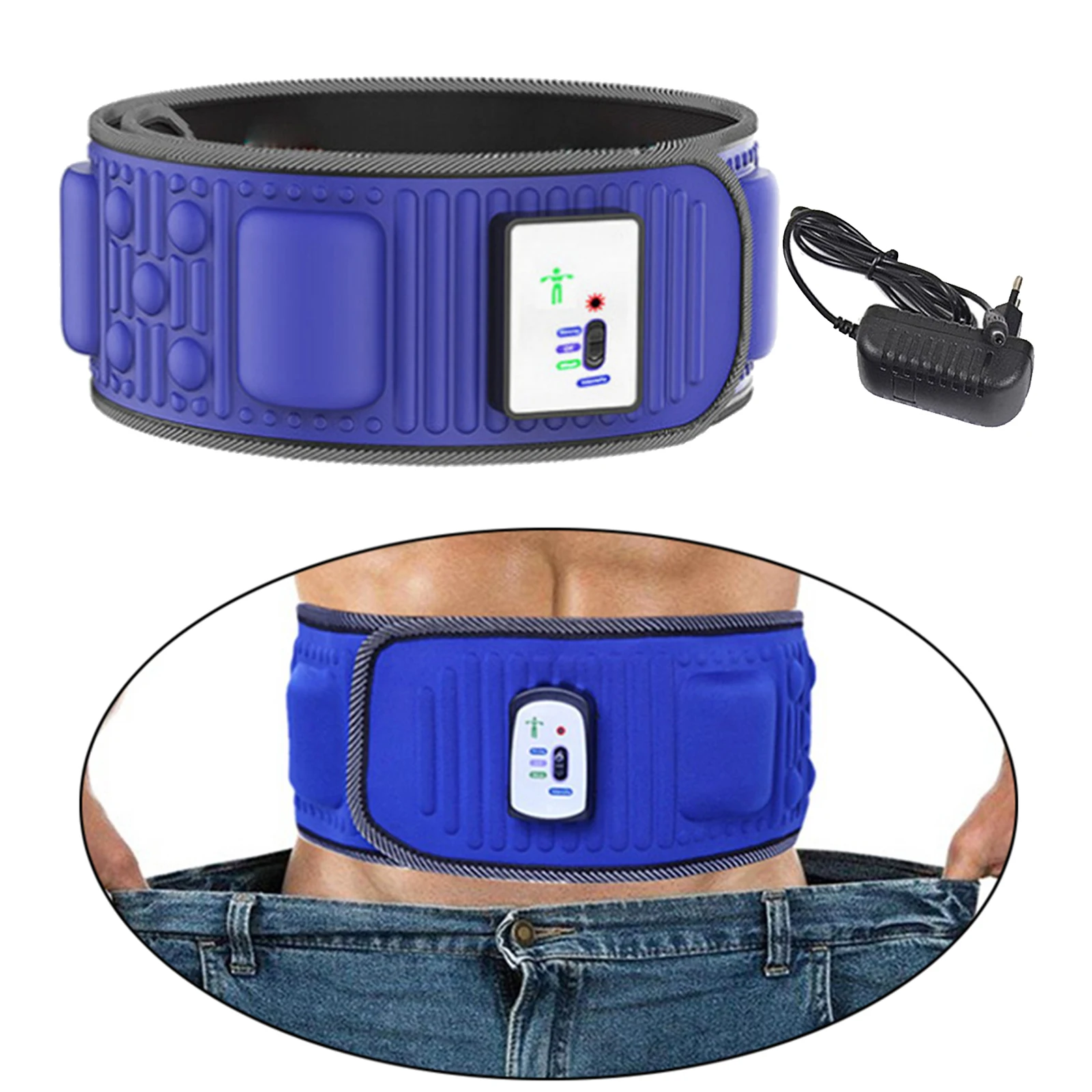 Slimming Belt Training Stimulator Vibrating Belly Waist Trainer Massager Home Gym Workout Fitness Waist Trimmer Weight Loss