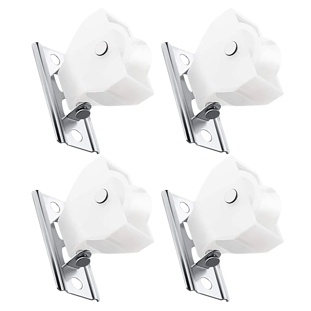 

4 Pcs Curtain Pulley Silver Pom Cord Locks Smooth Sliding Easy Installation Blind Cord Roman Shade Hardware Window Blinds