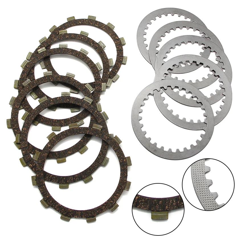 Motorcycle Clutch Disc Friction Kit For Yamaha SR250G SR250H SR250TH TT250G TT250H TT250J XT250G XT250H XT250J XT250K XT250KC