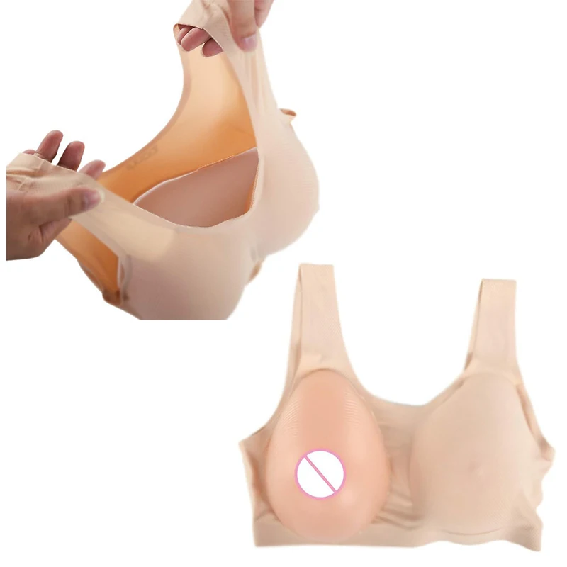 Soft Silicone Fake Breasts Tits Realistic Artificial Fake Chest Sexy for Transgender Drag Queen Sissy Cosplay Party Mastectomy