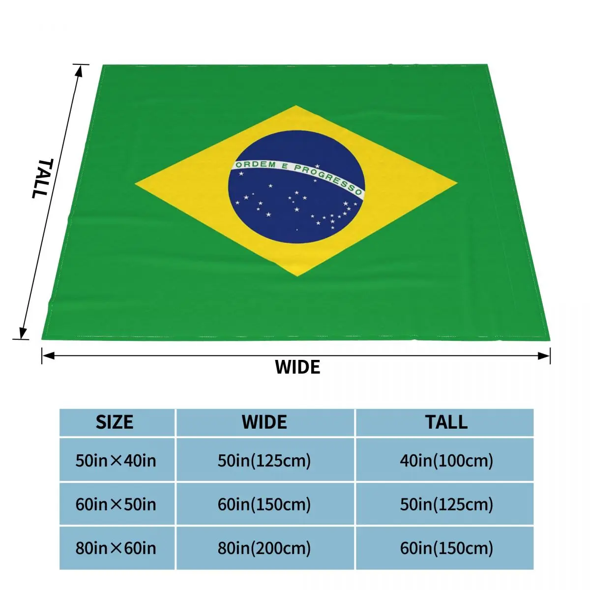 Brazil Flag Blankets Fleece Autumn/Winter Multifunction Super Soft Throw Blanket for Bedding Bedroom Rug Piece