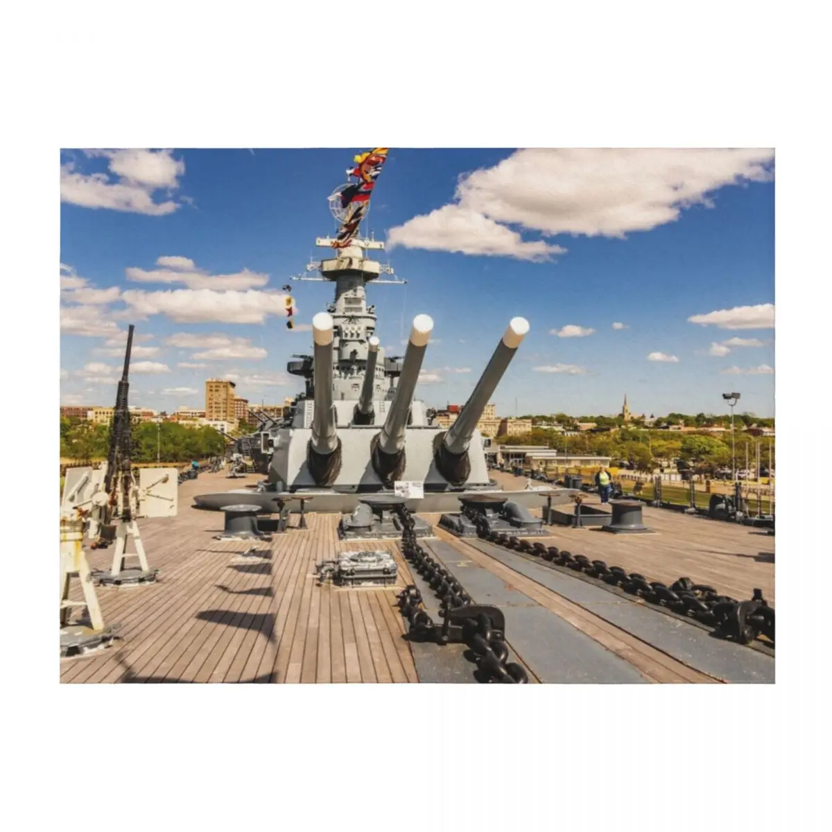 

deck of a battleship Throw Blanket for babies Furry Moving warm for winter Blankets
