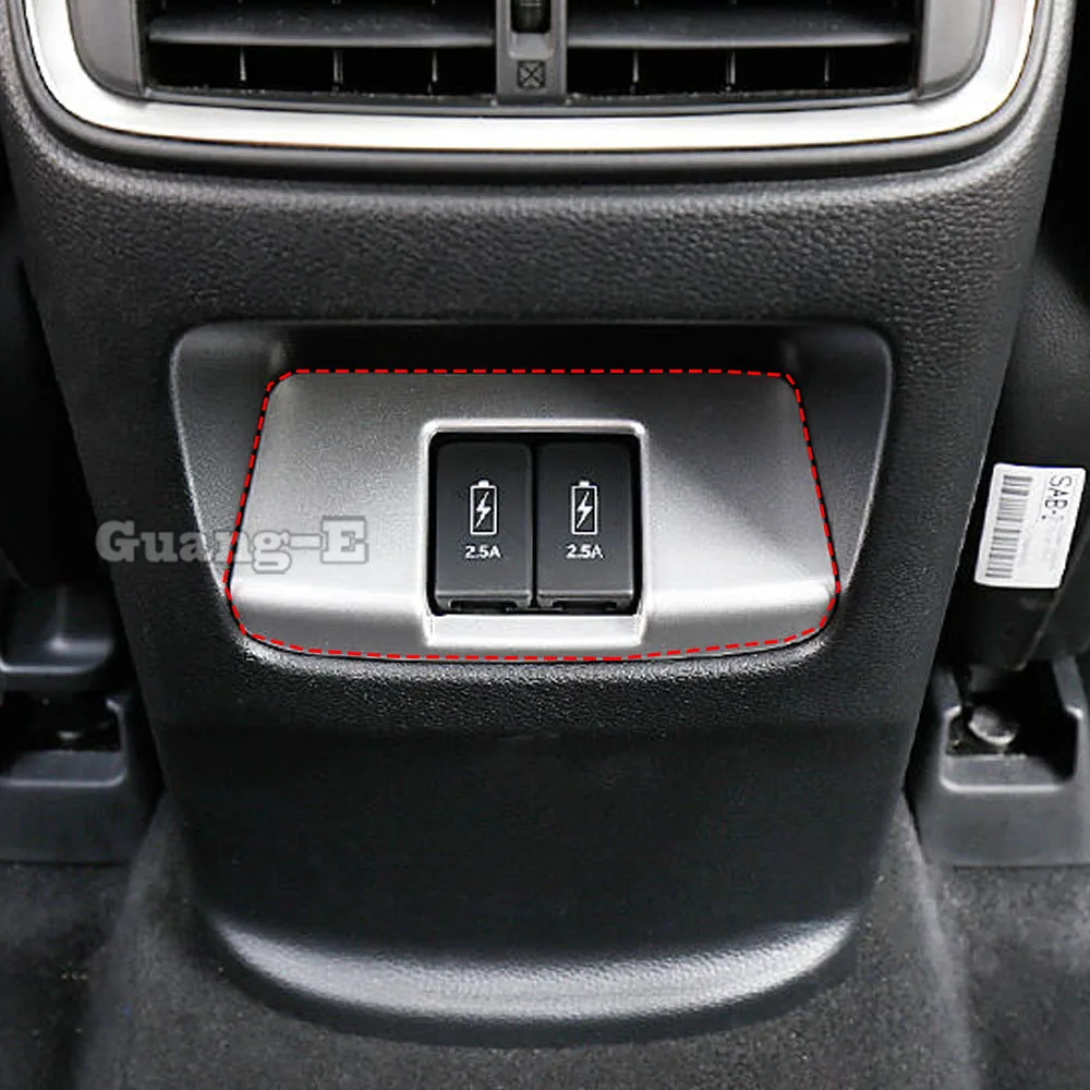 

Для Honda CRV CR-V 2017 2018 2019 2020 2021 2022, автомобильная наклейка, декоративная отделка, зарядное устройство, задняя задняя розетка для кондиционера, вентиляционное отверстие