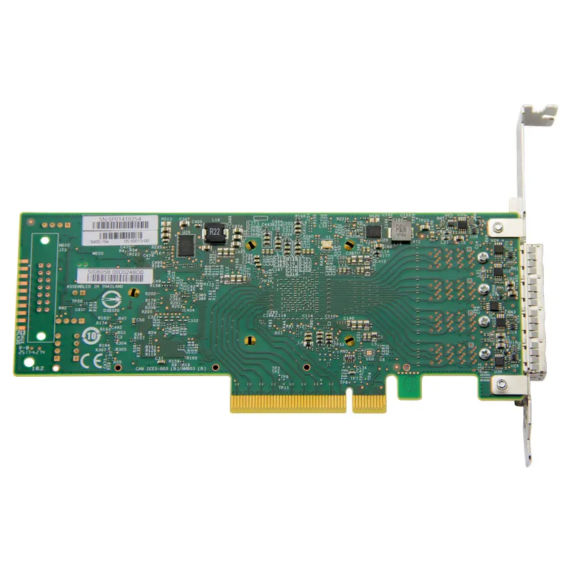 Broadcom LSI 9400-16e External SAS/SATA/NVMe HBA Controller Card PCIe 3.0 x8 12Gb/s 16-Port SFF-8644 IT Mode