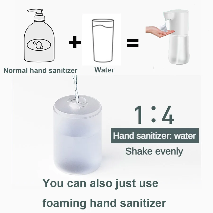 350/600ml Touchless Automatic Sensor Soap Dispenser Foam USB Charging Smart Infrared Sensor Liquid Soap Dispenser Hand Washer