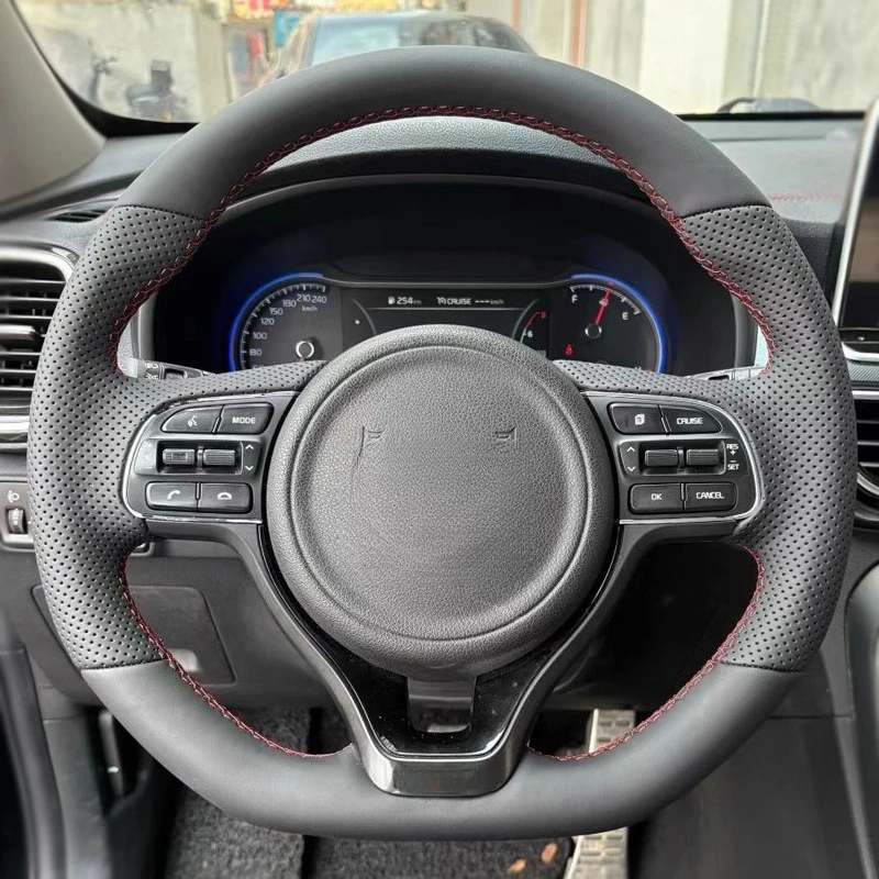 

Genuine Leather Steering Wheel Cover for Kia 2025 K5 1619 21 KX5