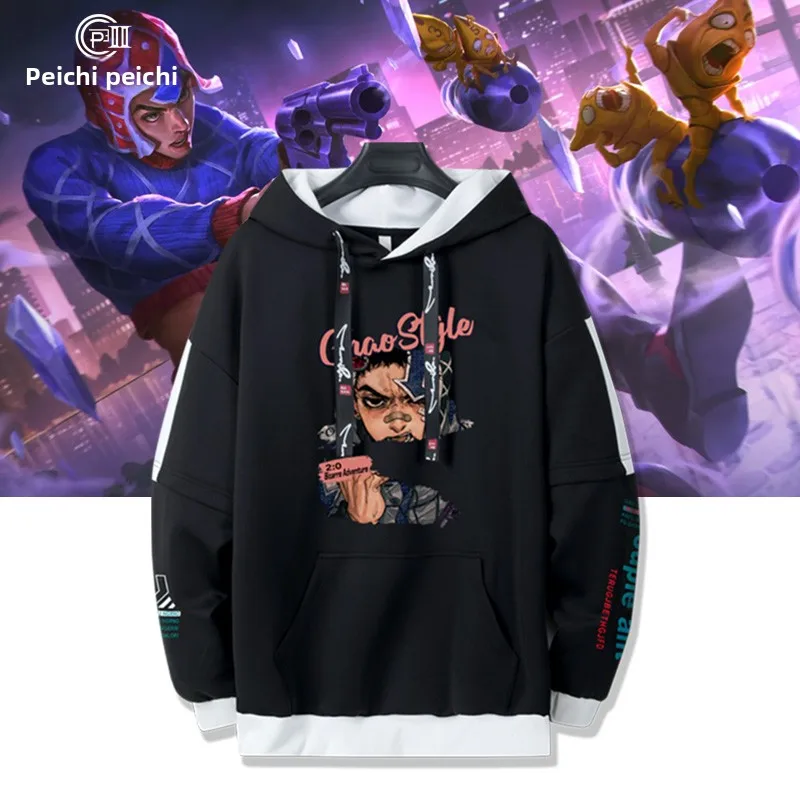 

Mischa JOJO's Adventure Anime Collaborative Hoodie ex Autumn Winter Comfortable Polyester Fiber Print Sweatirt