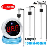 Digital Fuel Gauge 52mm Universal Car Fuel gauge Meter Oil level indicator Fuel Sensor 0-190Ohm for Marine Boat Car Customized