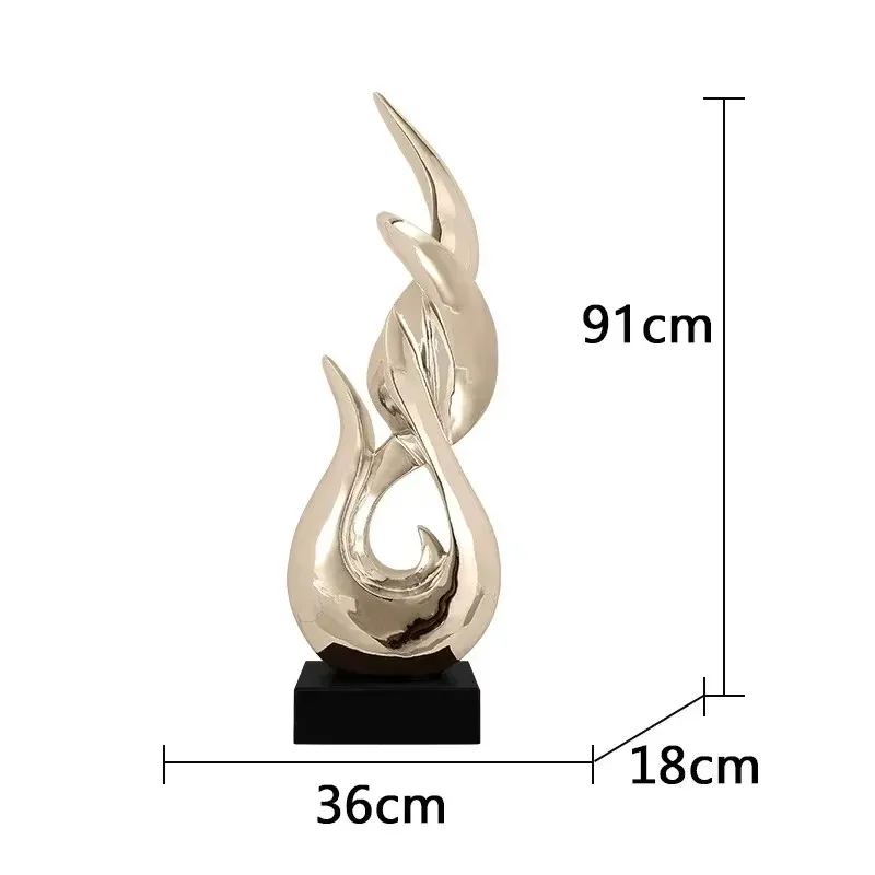 BJ-9  Abstract Sculpture, Living Room Office Resin Minimalist Modern Artwork Creative Ornament Home Decoration