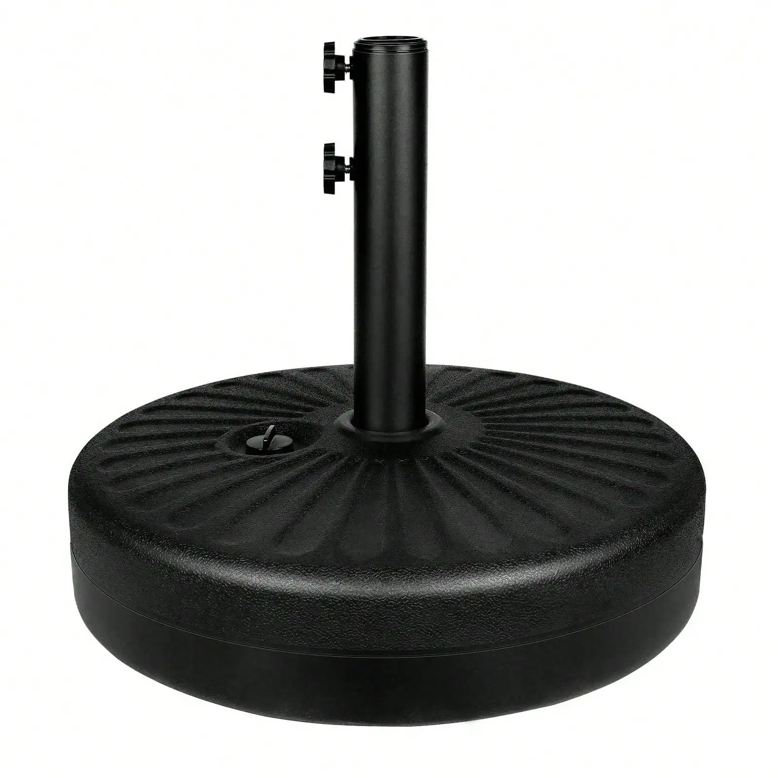 

50LBS Round Umbrella Base Water Filled With Steel Umbrella Holder, Heavy Duty Fillable Umbrella Base Stand For Outdoor, Patio, L