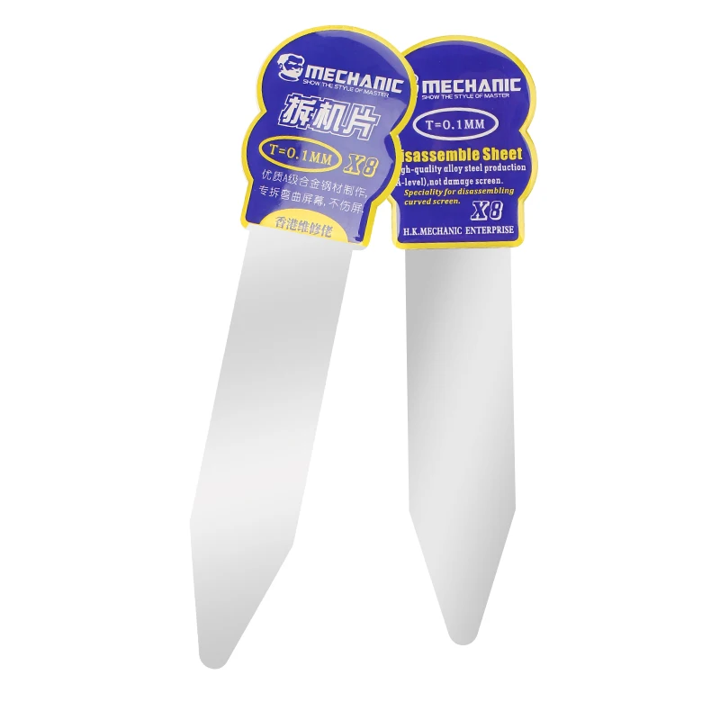 MECHANIC X8 0.1mm Ultra-Thin Flexible Alloy Steel Disassembly Card for Mobile Phone Curved Screen Pry Opening Repair Tools