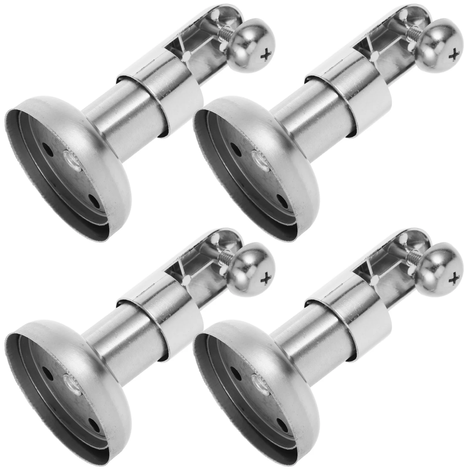 

4Pcs Stainless Steel Partition Clamp Strong Bearing Capacity Toilet Partition Support Foot Bathroom Accessory Support Foot