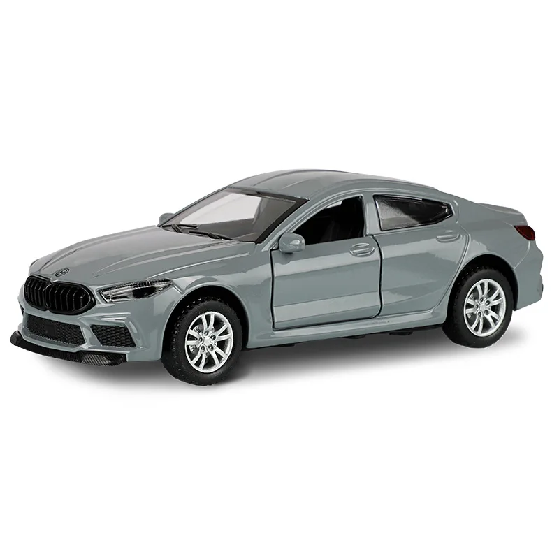 BMW M8 Modelo de Carro Esportivo Para Crianças, 1:32, Liga, Diecasts, Veículos De Brinquedo, Modelo De Carro Com Luz Sonora, Modelo Puxar Para Trás, Presentes