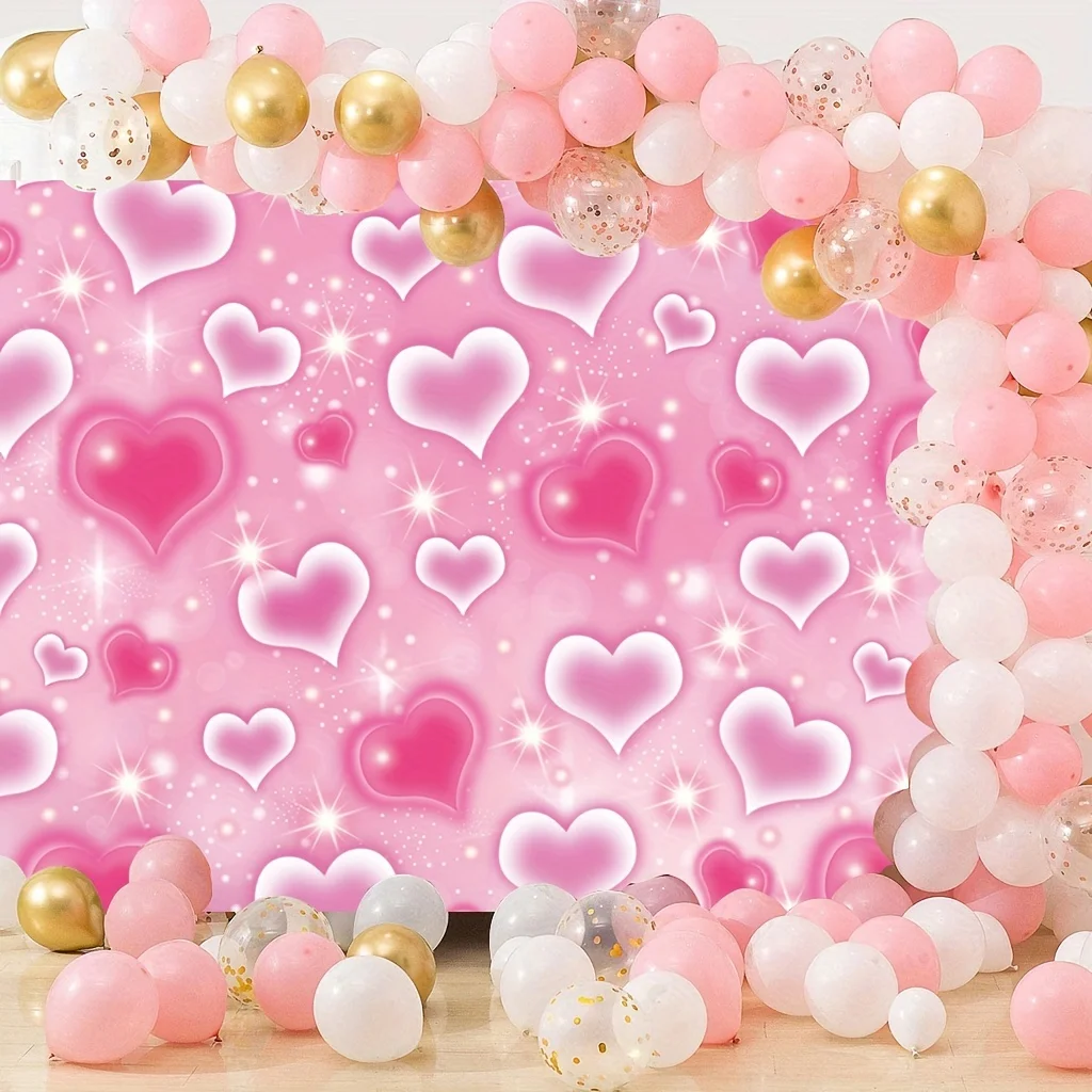 

VIKAMA розовый гобелен с изображением звезды любви, градиентный фон в форме сердца для спальни, настенная пара, романтическое украшение для вечеринки, комнаты