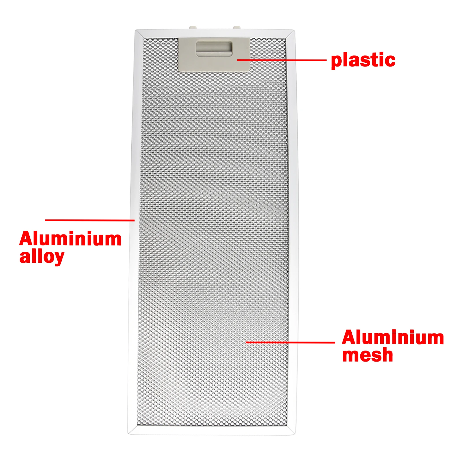 1pc Cooker Hood Filter Silver Stainless Steel Metal Mesh Extractor Vent Filter 192x470x9mm Metal Grease Filters For Range Hoods