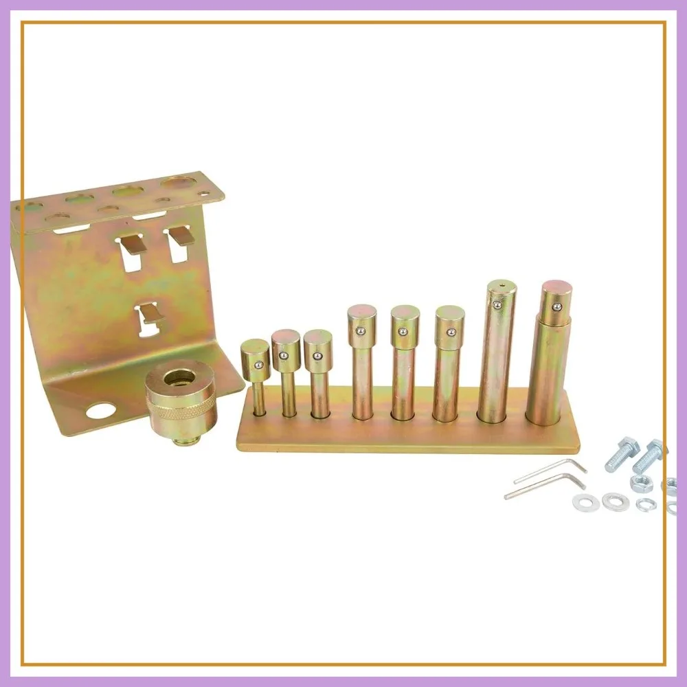 

Hydraulic Press Pin Set, 2-20 Ton Capacity, 8 Pins, Ram Adapter & Mounting Bracket, Corrosion Resistant