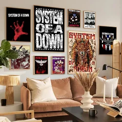System of a Down Band Poster Sticky Posters Retro Kraft Paper Sticker DIY Room Bar Cafe Aesthetic Art Wall Painting