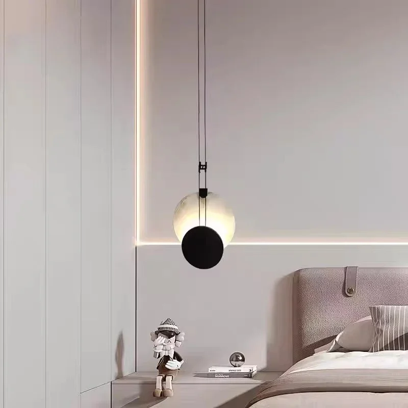 Modern Minimalist Pendant Light Suitable for Bedside Study Bedroom Chandelier Home Interior Hanging Lighting Design