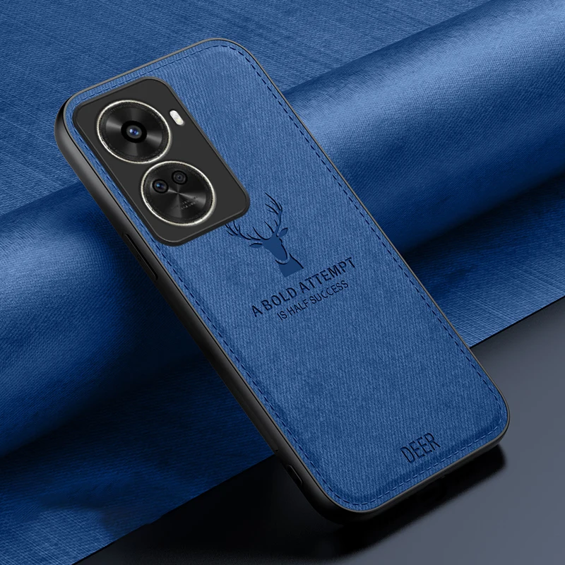 for Huawei nova 11 SE Phone Case Fabric Luxury Deer Cloth Soft Silicone Edges Hard Shockproof Cute Cover Huaweinova11SE BON-AL00