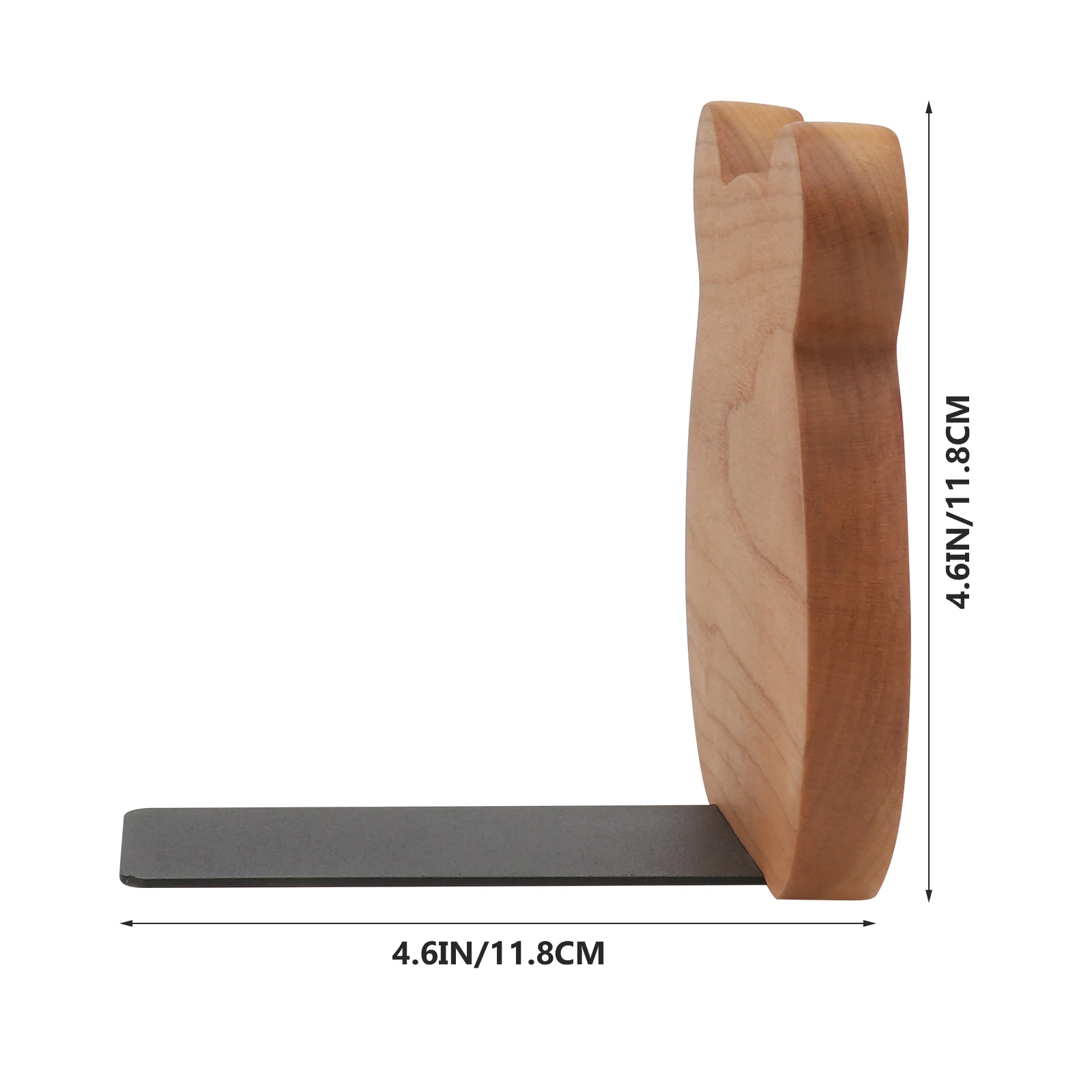 

2Pcs Bear Bookends Mini Stuffed Animals Holding Stand Support Desktop Student Wooden Metal Lovely Design Large Books Study