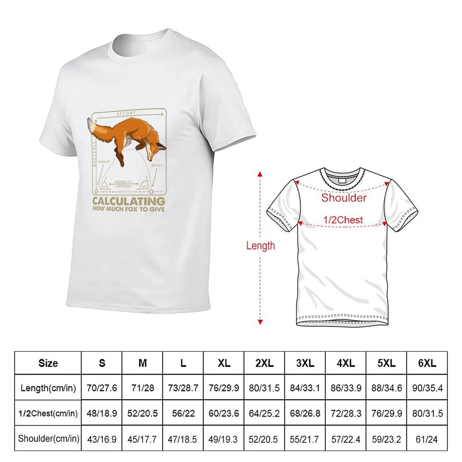 Calculating How Much Fox to Give T-Shirt Personalized t-shirt oversized t shirt mens graphic t-shirts big and tall