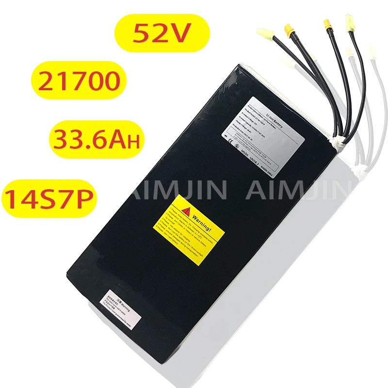 New Rechargeable battery 14S7P 21700 52V 33.6Ah Li-ion Battery Pack,For BMS Battery pack